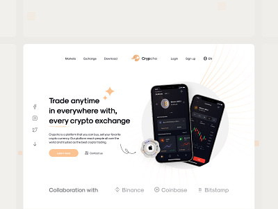 Crypcho | Crypto Exchange App Landing Page