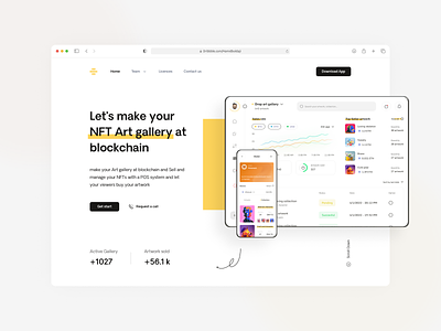 NFT gallery POS system | Landing page app art basel behance bitcoin case study component concept crypto cryptoart dashboard hero section landing landing page minimal nft pos ui ux wallet web 3.0
