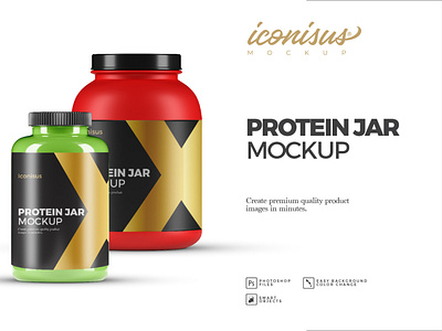 Protein Jars Mockups Template advert advertisement bag bar branding canister container customizable customize depth of field exercise jar mock ups muscle nutrition photo realistic photorealistic presentation product products