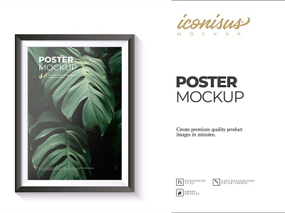 Poster Mockup Template elegant mock up mock up template mockup modern photo photo realistic post poster mock up present presentation professional real realistic render showcase template three dimensional