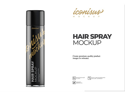 Hair Spray Mockup Template 3d beauty blue clean corporate hair hair spray hair spray mock up health beauty mock up mockup modern photo realistic presentation product mock up professional realistic simple
