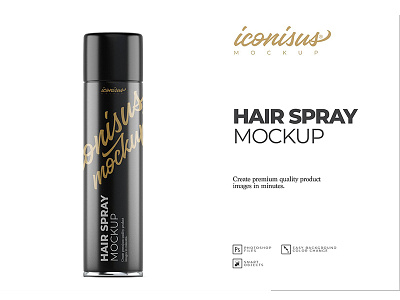 Hair Spray Mockup Template