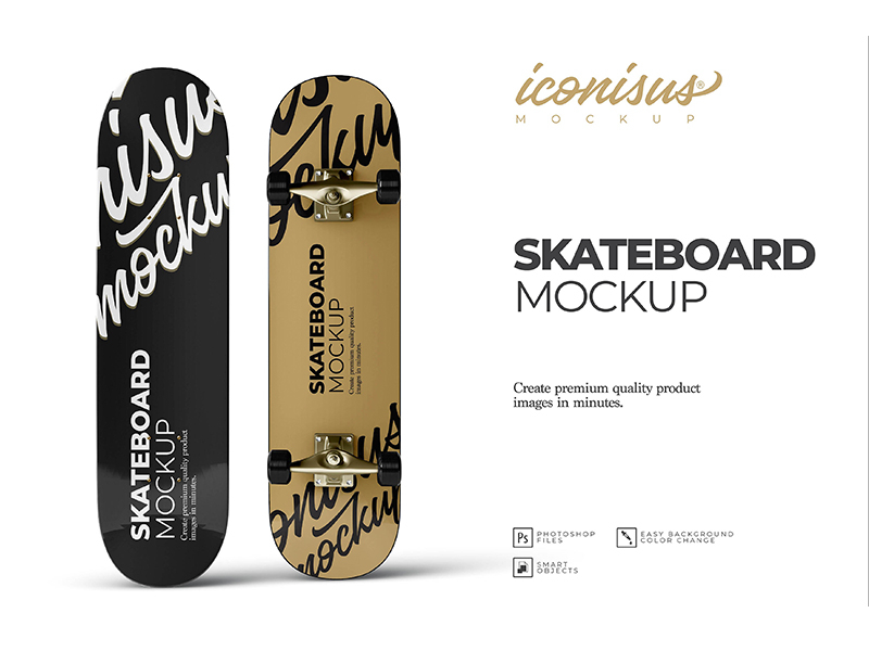 Download Skateboard Mockup Template By Iconisusmockup C Karabulut On Dribbble PSD Mockup Templates