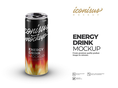 Energy Drink Mockup Template 250ml 3d alcohol aluminium beer beverage beverages can can mock up can mockup cans carbonated drink clean cola cold drink droplet drops energy energy drink