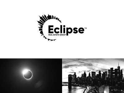 Eclipse Real Estate Logo brand identity branding design eclipse gclcreative graphic design illustration logo logotype real estate logo typography wordmark