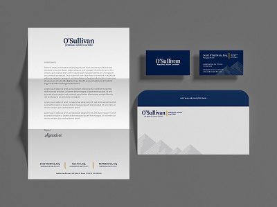 O'Sullivan Law Firm Letterhead brand identity branding business card design business cards envelope design graphic design letterhead letterhead suite logo