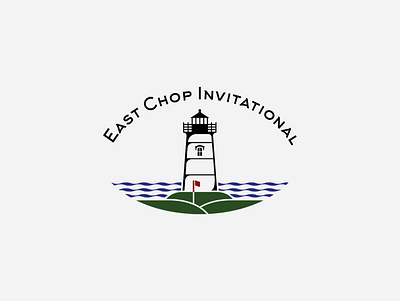 East Chop Invitational Logo brand identity branding east chop lighthouse golf branding golf logo golf tournament graphic design illustration legacy brand lighthouse lighthouse logo logo typography