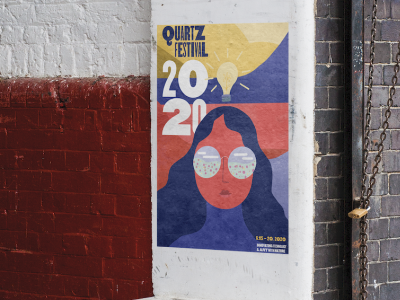 Quartz Festival Poster artcenter college of design branding branding design illustration typography