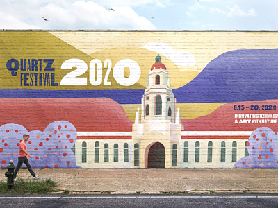 Quartz Festival Mural artcenter environmental design illustration pasadena