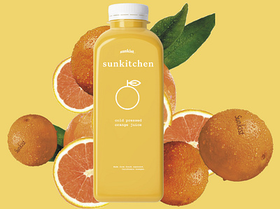Sunkist Orange Juice beverage packaging branding branding design