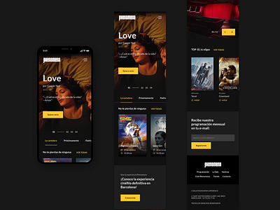 Phenomena Web cinema movies ui ui design ux ui web