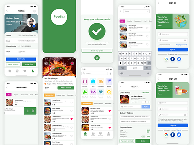 Food App Design (full page) designer frontend developer hire me ux design