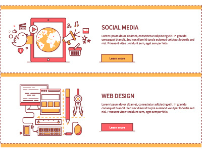 Banners for websites. Infographic text.