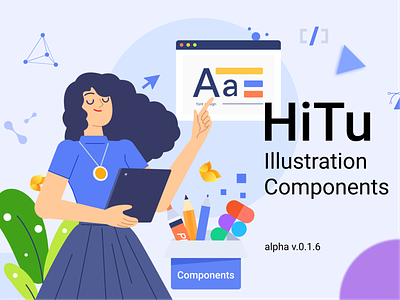 Hitu Illustration Components banner community component design figma hitu illustration ui