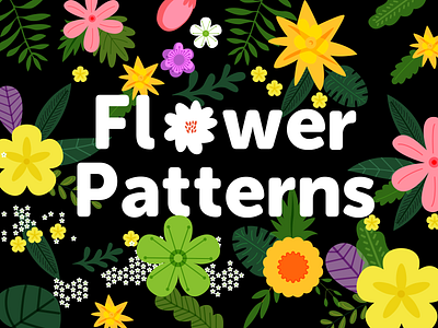 Flower Patterns community component figma flower illustration leaves pattern shape variant vector
