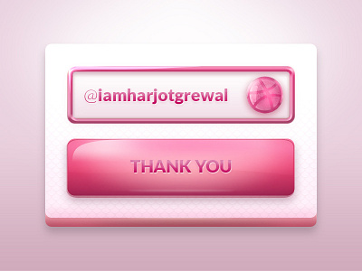 Thank You Shot button debut dribbble first form interface invitation thanks