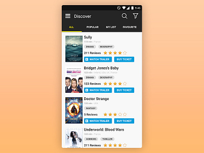 The Scene Club - concept app application cinema explore festival film mobile movie ticket trailer