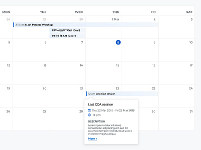 Calendar calendar date design event responsive ui web