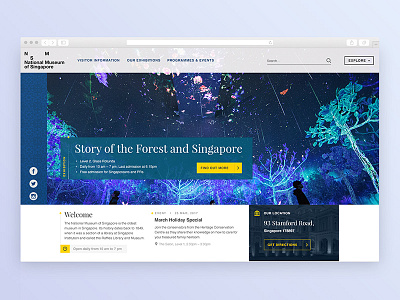 Singapore Museum website design art clean creative exhibition minimalistic museum popular singapore