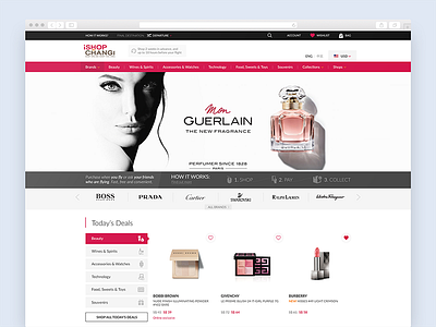 iShopChangi redesign concept beauty duty free e commerce fashion international online shop store ui ux