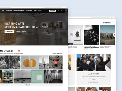 Website design concept for the museum art culture gallery interface museum ui ux webdesign website