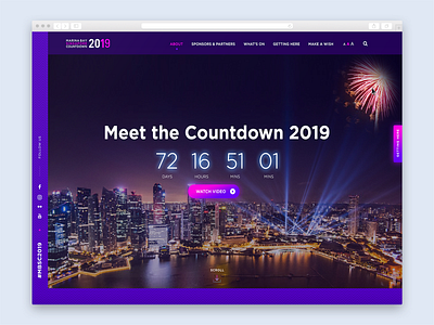 Marina Bay Sands Countdown - Concept countdown countdown timer design interface new year new year 2019 singapore ui ux webdesign website