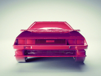 Pink DeLorean 3d back to the future bttf car delorean dmc