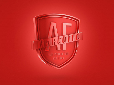 Marcotec 3D Logo 3d crest logo marcotec red