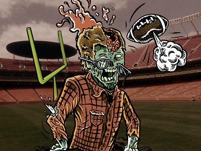 Day 2: Zombie drawlloween illustration inktober zombie