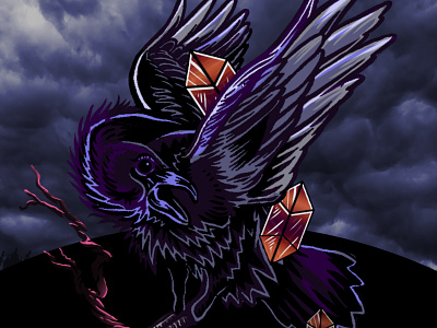 Drawlloween Day 4: Raven art drawlloween illustration inktober raven