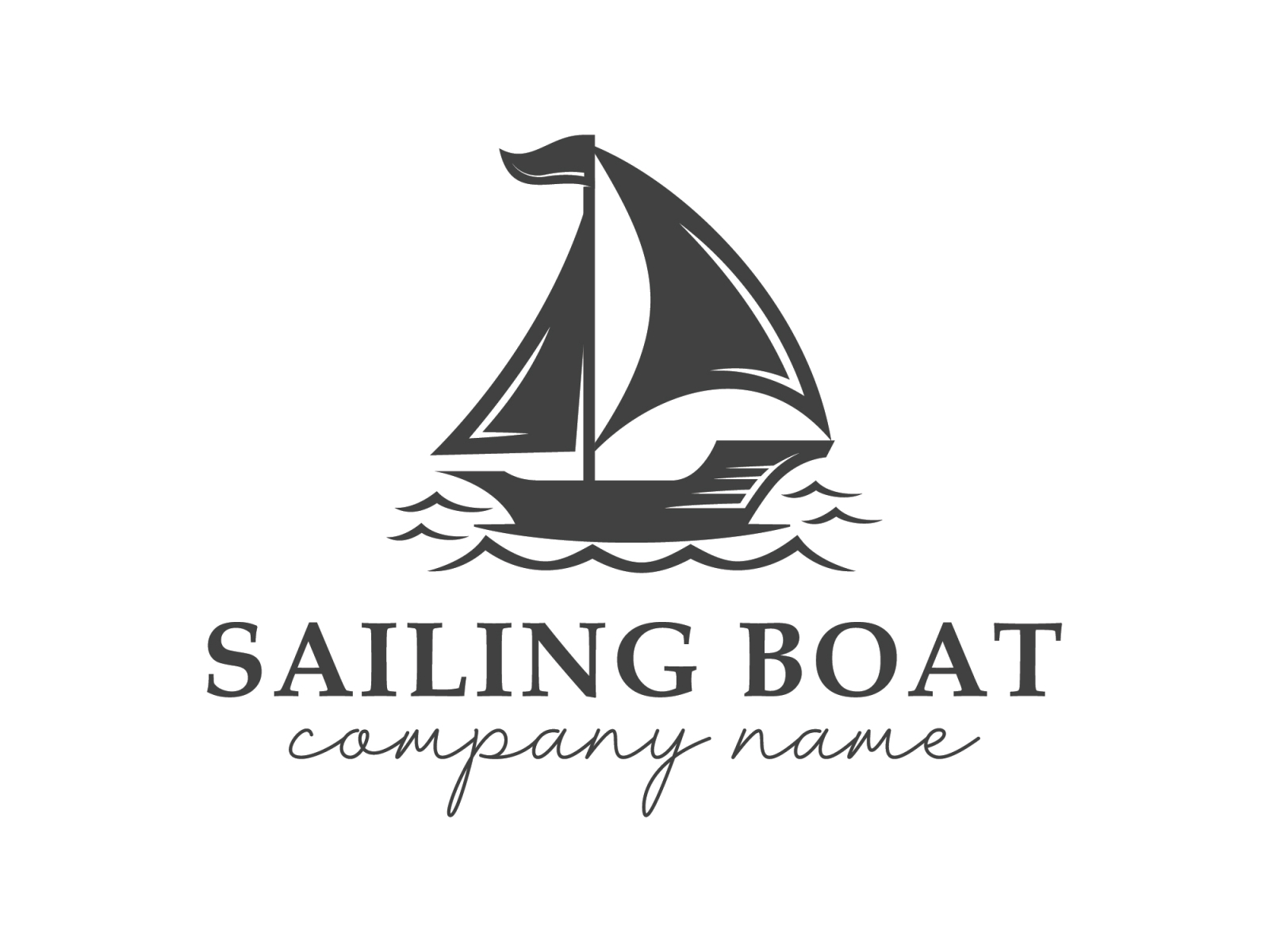 sailing boat yacht of Dhow wooden ship logo classic by Agung cs on Dribbble