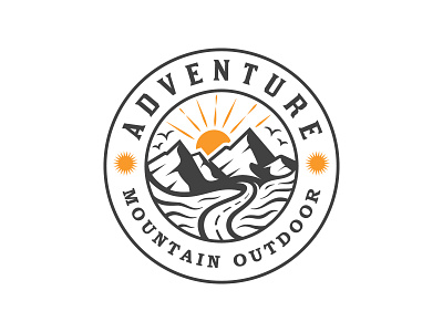 mountain outdoor for adventure clubs logo classic