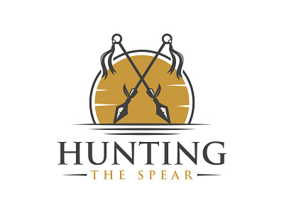 The spear hunting classic logo arrow brand logo branding classic design graphic design greek hunting identity illustrtion logo spear logo