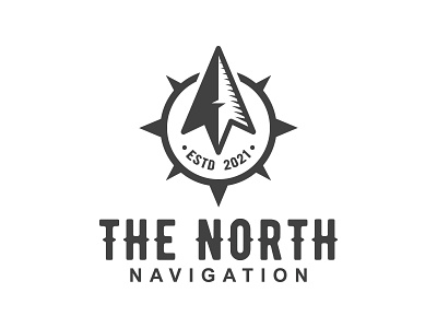 The North with compass logo design