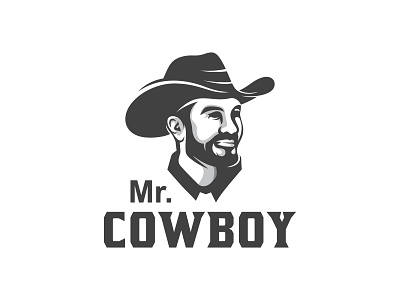 western cowboy vintage logo design branding classic cowboy logo design graphic design hat identity illustration mascot retro silhouette texas vector vintage logo wastern west
