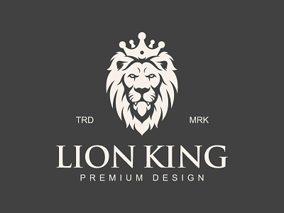awesome lion king vintage classic logo design