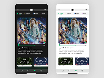 HBO application concept design ui uidesign ux uxdesign