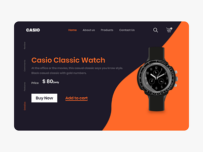 Casio classic watch Web UI ui ux watch