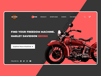 Harley webpage UI design ui color typography graphic