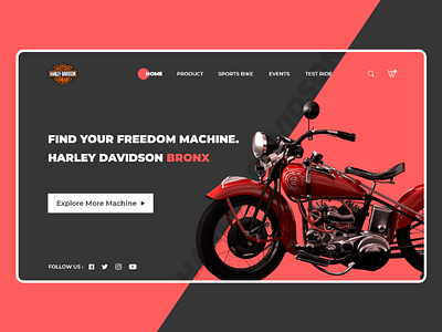 Harley webpage UI design