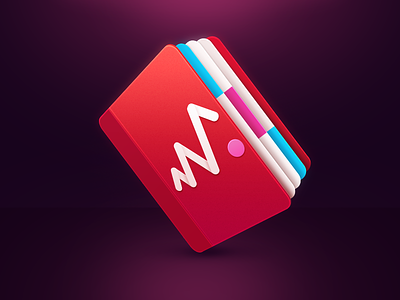 Book blue dribbble icon notebook notification page pink ps red