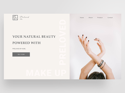 Preloved by kubil adobe xd beauty branding creative design landing design make up nature ui ux ui ux design ui ux designer uidesign website design