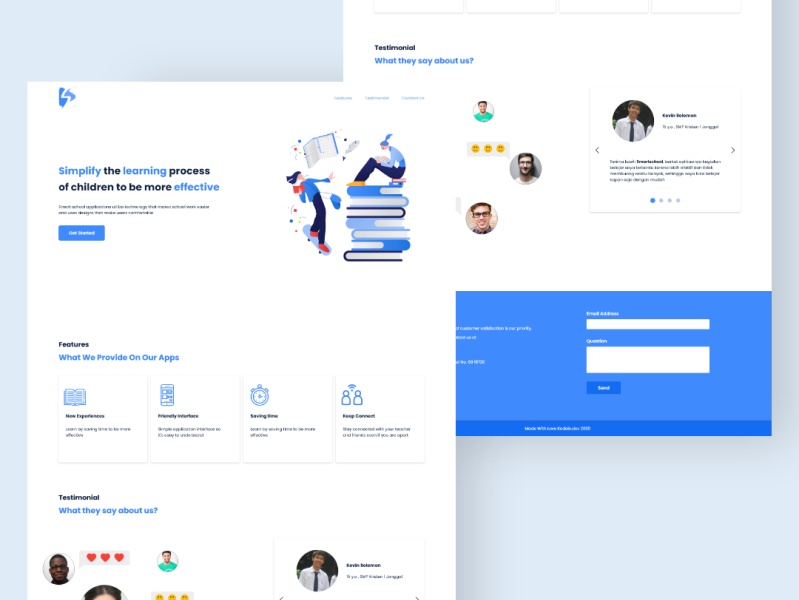 Smartschool Landing Page by Fadlan Naufal on Dribbble