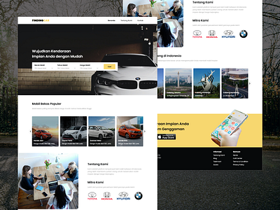 Finding Car Landing Page