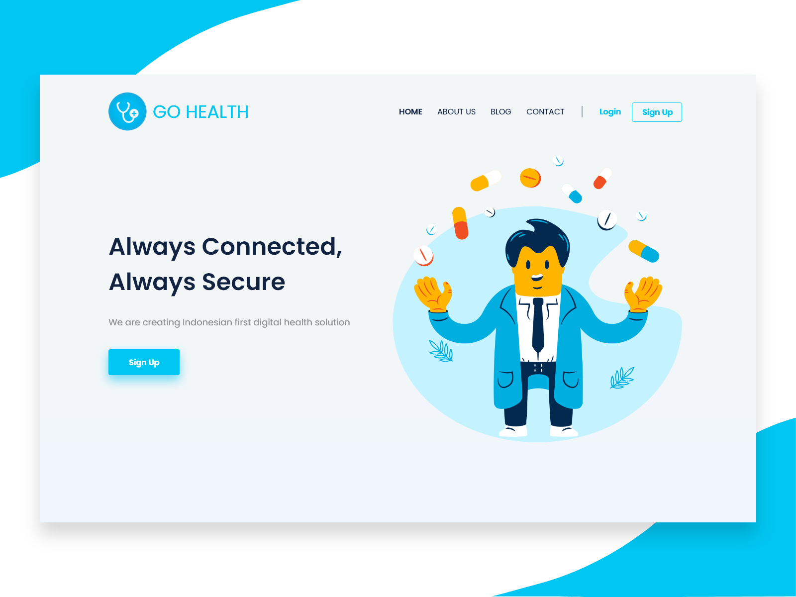 Go Health site Landing Page by Fadlan Naufal on Dribbble