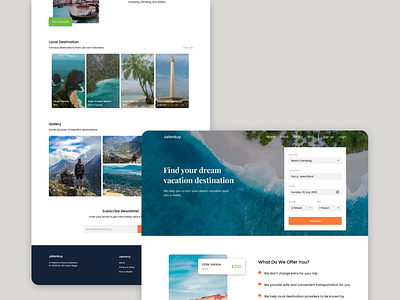 JalanKuy - Travel Landing Page adobe xd creative design illustration ui ui ux ui ux design ui ux designer uidesign