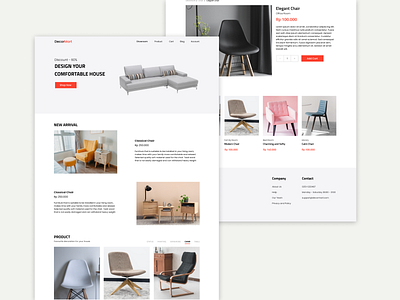 DecorMart - Furniture Landing Page creative design ecommerce furniture landing page ui ui ux ui ux design ui ux designer uidesign web design