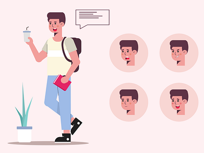 College Student Flat Design