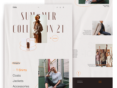 Clothin - Fashion Website design experience explore fashion minimal ui website design