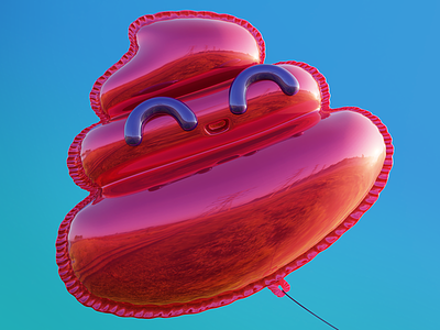 Globo feliz 3d balloon blender character design happy render